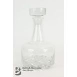 Orrefors Swedish ERIK glass decanter and stopper, approx 23.5 cms h designed by Ollie Alberius.