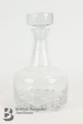 Orrefors Swedish ERIK glass decanter and stopper, approx 23.5 cms h designed by Ollie Alberius.