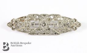 18ct White Gold and Platinum Edwardian Diamond Brooch