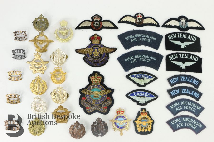 Collection of Metal and Cloth Colonial Airforce Insignia - Image 2 of 8