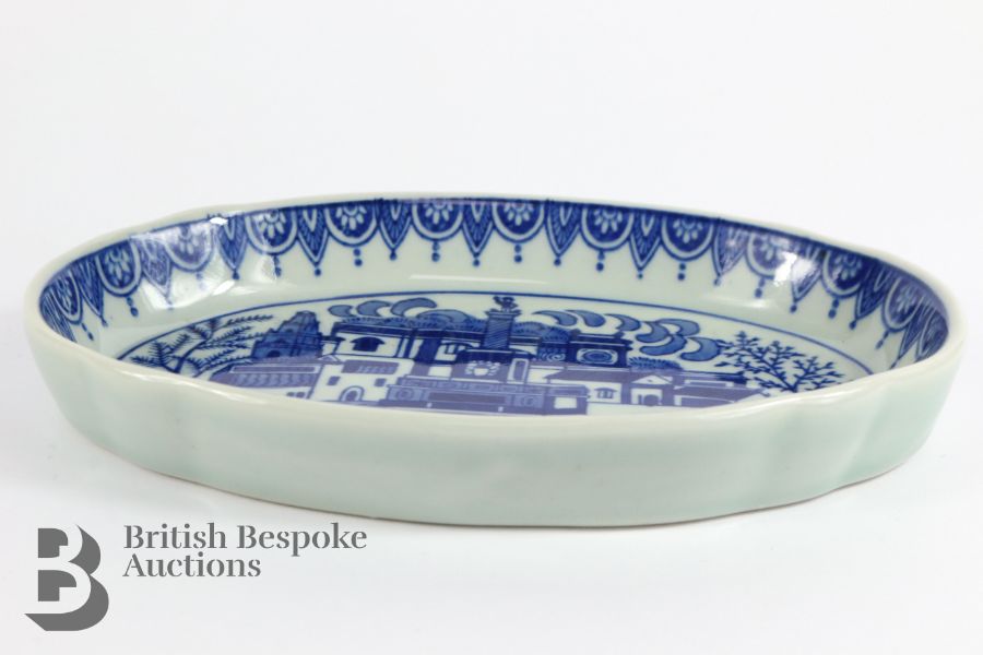 Persian Blue and White Dish - Image 4 of 6