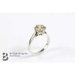 18ct White Gold Diamond Solitaire Ring