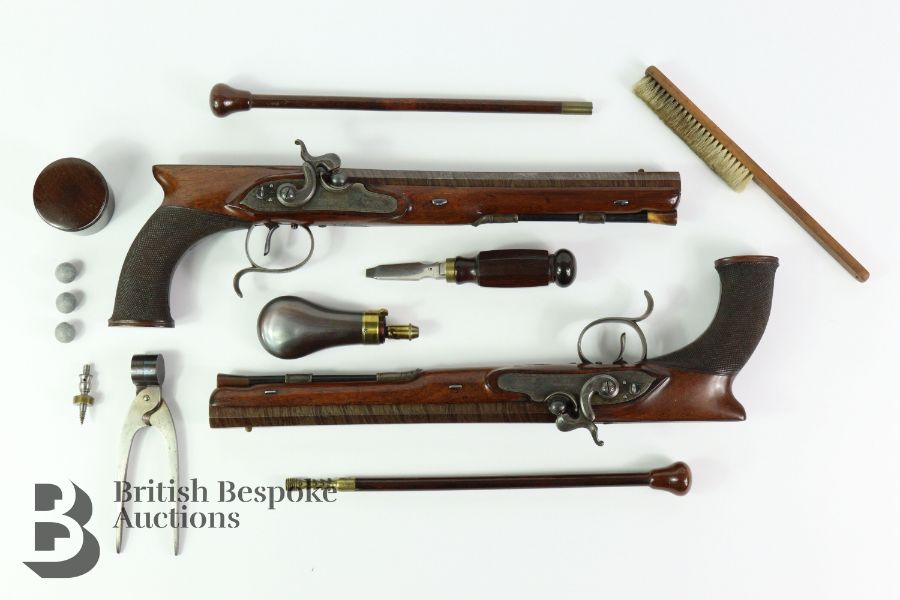 Fine Cased Pair of Percussion Target Pistols - Image 7 of 25