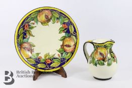 20th Century Florentine Majolica Hand Painted Charger