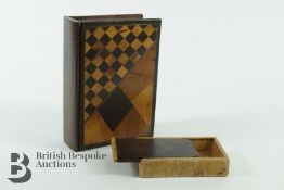 Canadian Birdseye Maple Business Card Box and Wooden Puzzle Box