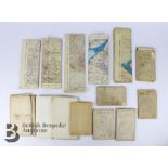 Vintage Folded Maps on Linen WWI Era