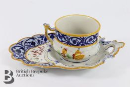 Henriot Quimper Faience Cup and Saucer