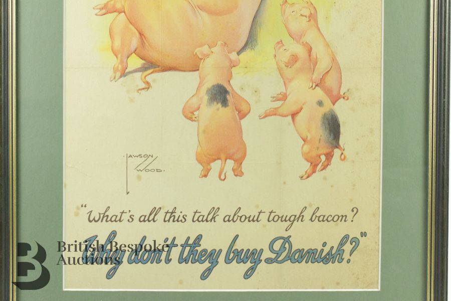 Clarence Lawson Wood Danish Bacon Poster - Image 2 of 4