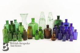 Box of Glass Medicinal Bottles
