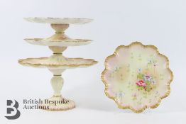 Trio of 19th Century Cake Plates