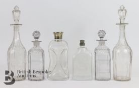 Collection of Six Glass Decanters