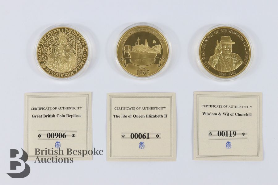 Windsor Mint Gold Plated Coin Replicas - Image 2 of 4