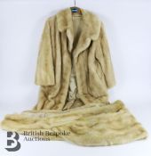 Blonde Mink Coat and Stole
