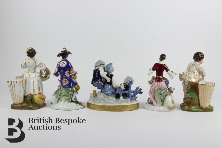 Five Continental Porcelain Figurines - Image 4 of 4