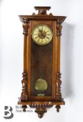 Walnut Cased Viennese Wall Clock