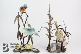 Two Metal Bird Sculptures by Albany England