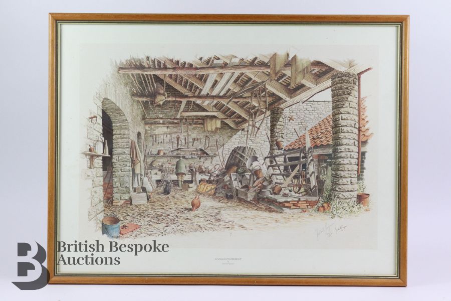 Limited Edition Michael Cooper Print 'Charlie's Workshop' and Others *