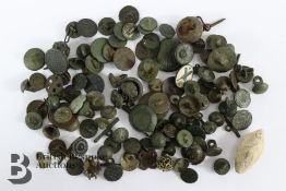 Roman Slingshot Stone and Collection of Buttons incl. Medieval