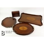 Edwardian Mahogany Tea Tray