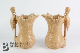 Pair of Sylvac Heron Vases and Goebel Figurines