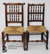 Six 19th Century Spindle Back Chairs