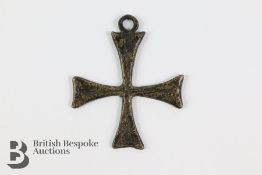 Rare 18th Century Bronze Religious Pendant