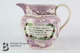 Sunderland Pink Lustreware Jug