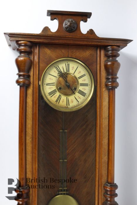 Walnut Cased Viennese Wall Clock - Image 3 of 4