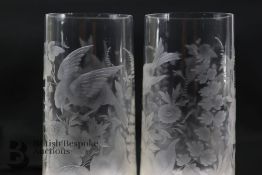 Pair of Engraved Water Glasses
