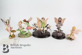 Collection of Five Resin Fairy Sculptures