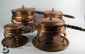 Four Vintage Copper Graduated Bain Marie