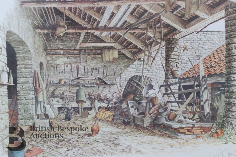 Limited Edition Michael Cooper Print 'Charlie's Workshop' and Others * - Image 2 of 3