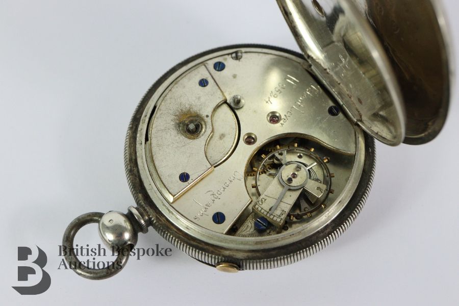 Silver Chronograph Pocket Watch - Image 6 of 6