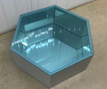 Hexagonal Mirrored Occasional Table