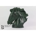Composite Metal Sculpture of Horses Head *