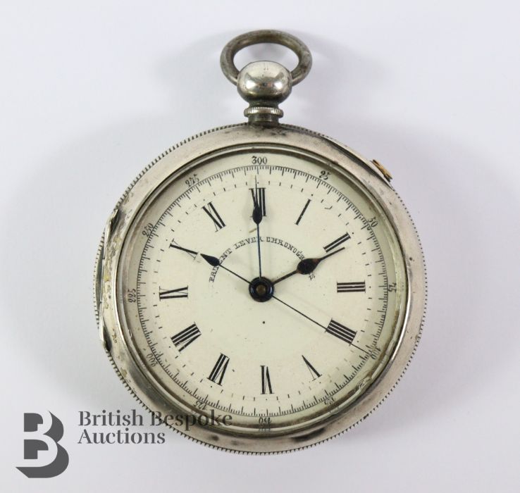 Silver Chronograph Pocket Watch