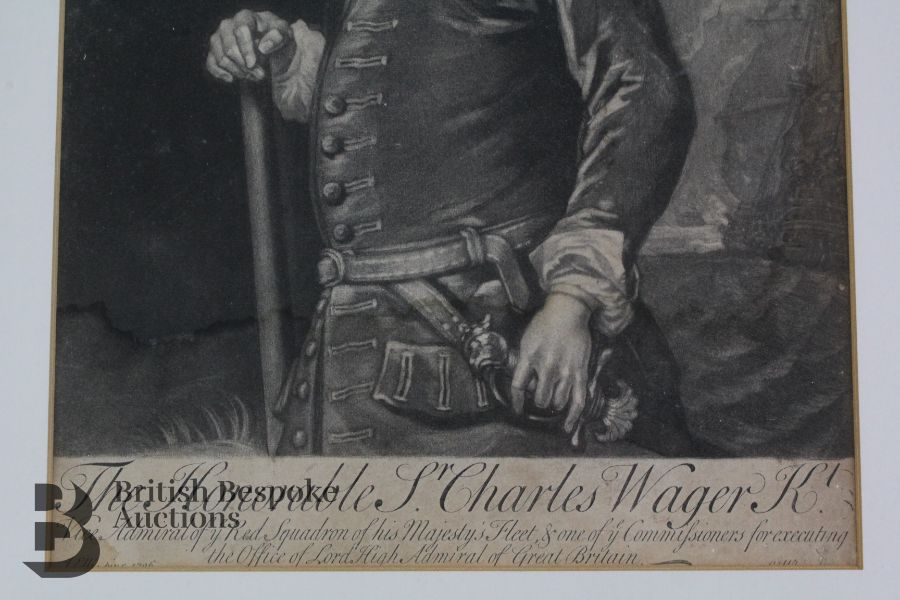 Sir Charles Wager Print and Booklet of His Life - Image 3 of 8