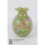 Italian Millefiori Glass Vase