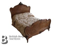 French Kingwood and Oak Double Bed