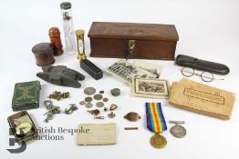 World War One Medals Pte J C Buttle, Devon R, and Ephemera
