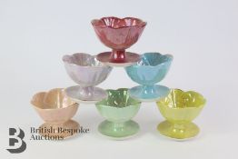 Six Beswick Lustreware Coupe Bowls