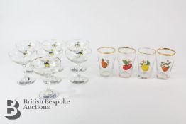 Babycham Coupes and BritviC Glasses