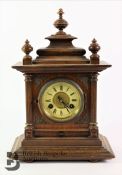 German Oak Mantel Clock