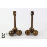 Pair of Treen Candlesticks