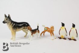 Five Beswick Ceramic Figures