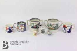 Quantity of English Pottery Harvest Mugs