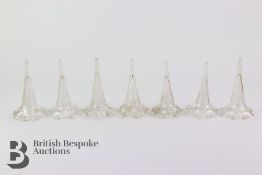 Seven Cut Crystal Epergne Glasses