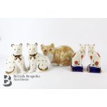 Staffordshire Pottery Feline Figurines