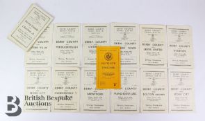 Collection of 30+ Derby County Football Club Programmes 1945-1947
