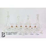 Four Glass Decanter and Stoppers